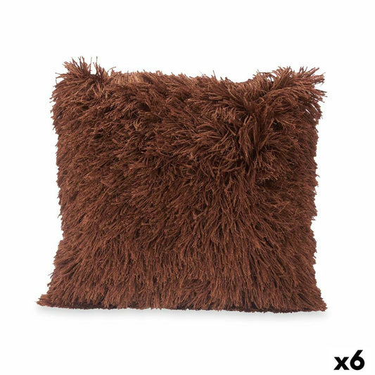 Brown Cotton Polyester Cushion 45 x 2 x 45 cm (6 Units)