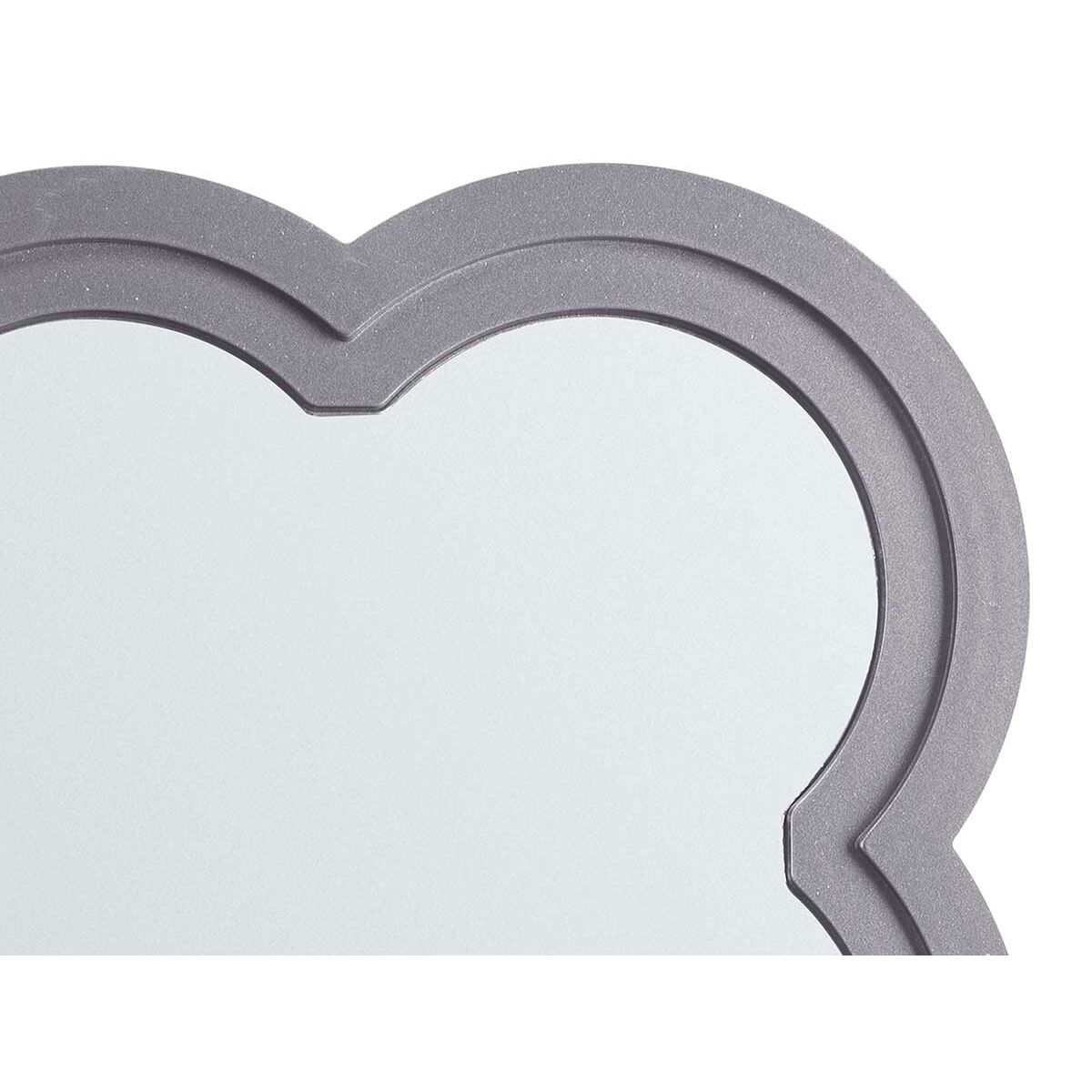 Set of Silver Flower Mirrors Polypropylene 78 x 26 x 2.5 cm (6 Units)