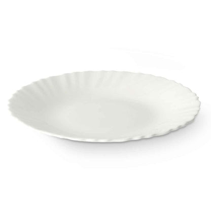 White Glass Dessert Plate 19 x 2 x 19 cm (24 Units)