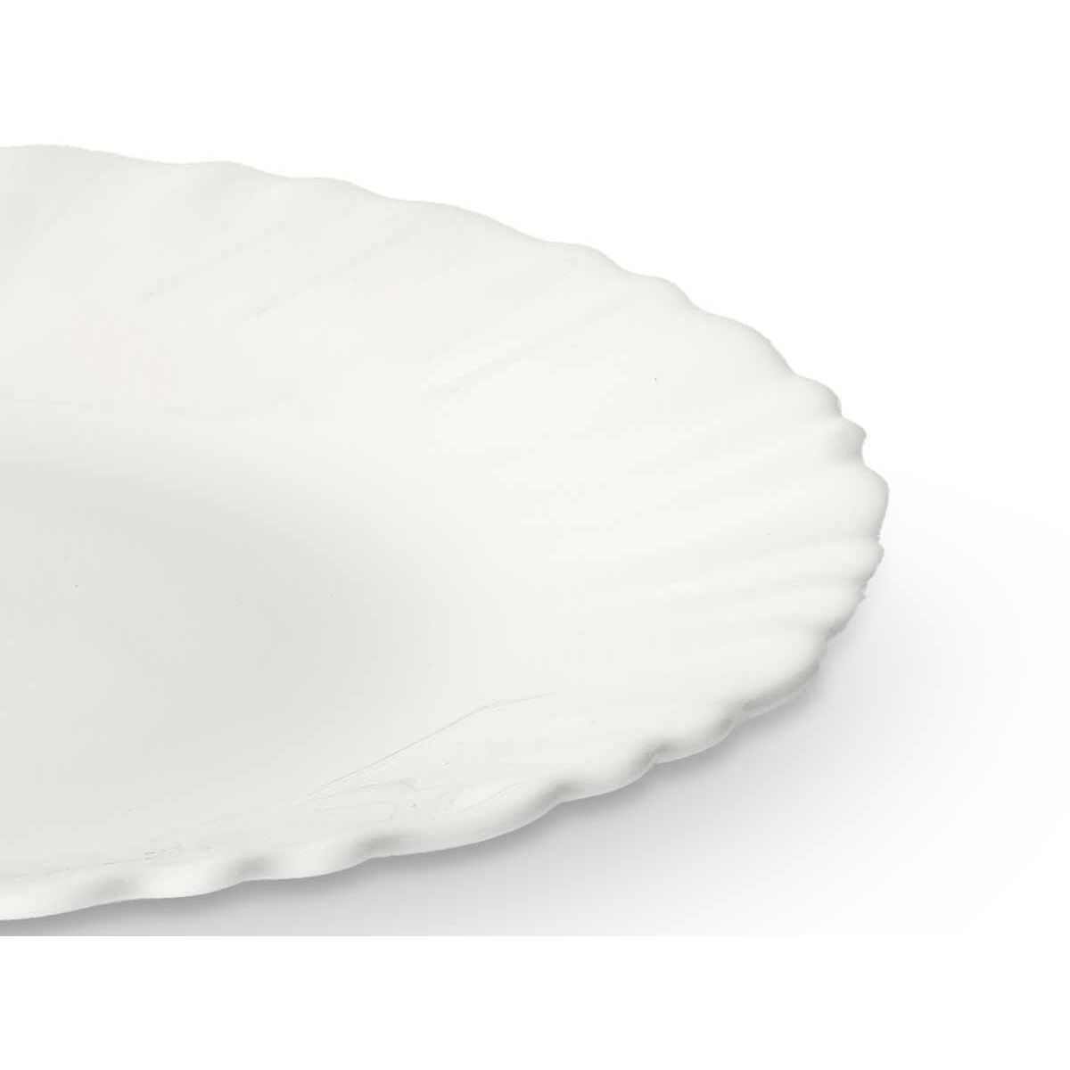 Plato de Postre Blanco Vidrio 19 x 2 x 19 cm (24 Unidades)