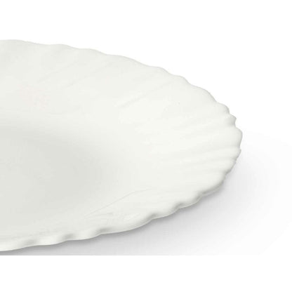 White Glass Dessert Plate 19 x 2 x 19 cm (24 Units)