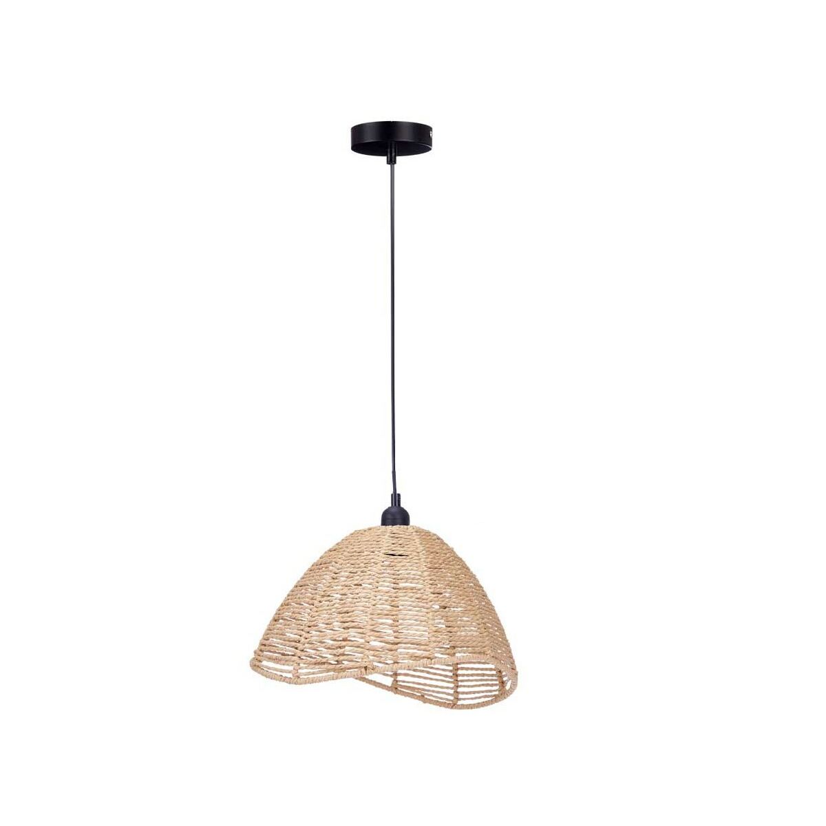 Natural Rattan Ceiling Lamp 60 W Conical 220 -240 V 34 x 20 x 30 cm (2 Units)