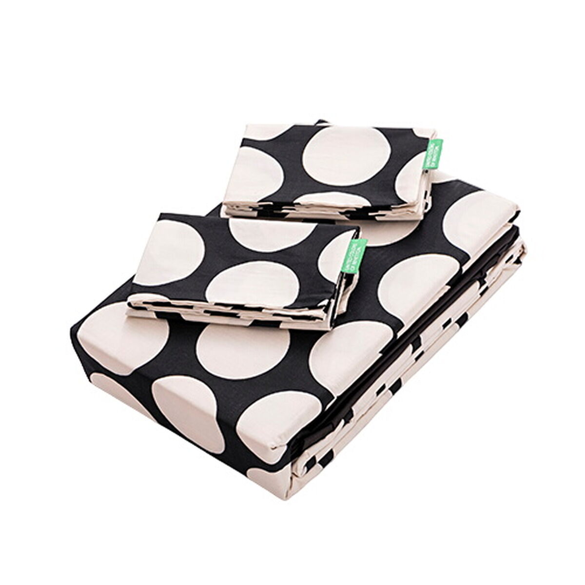 Benetton Black Polka Dot Sheet Set 4 Pieces