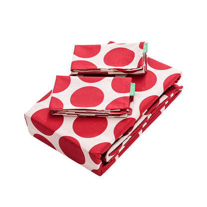 Benetton Red Polka Dot Sheet Set 4 Pieces