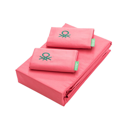 Benetton Pink 4 Piece Sheet Set