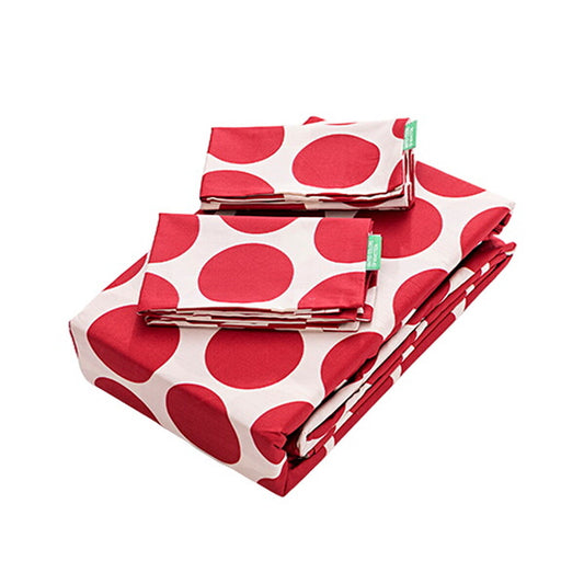 Benetton Red Polka Dot Sheet Set 4 Pieces