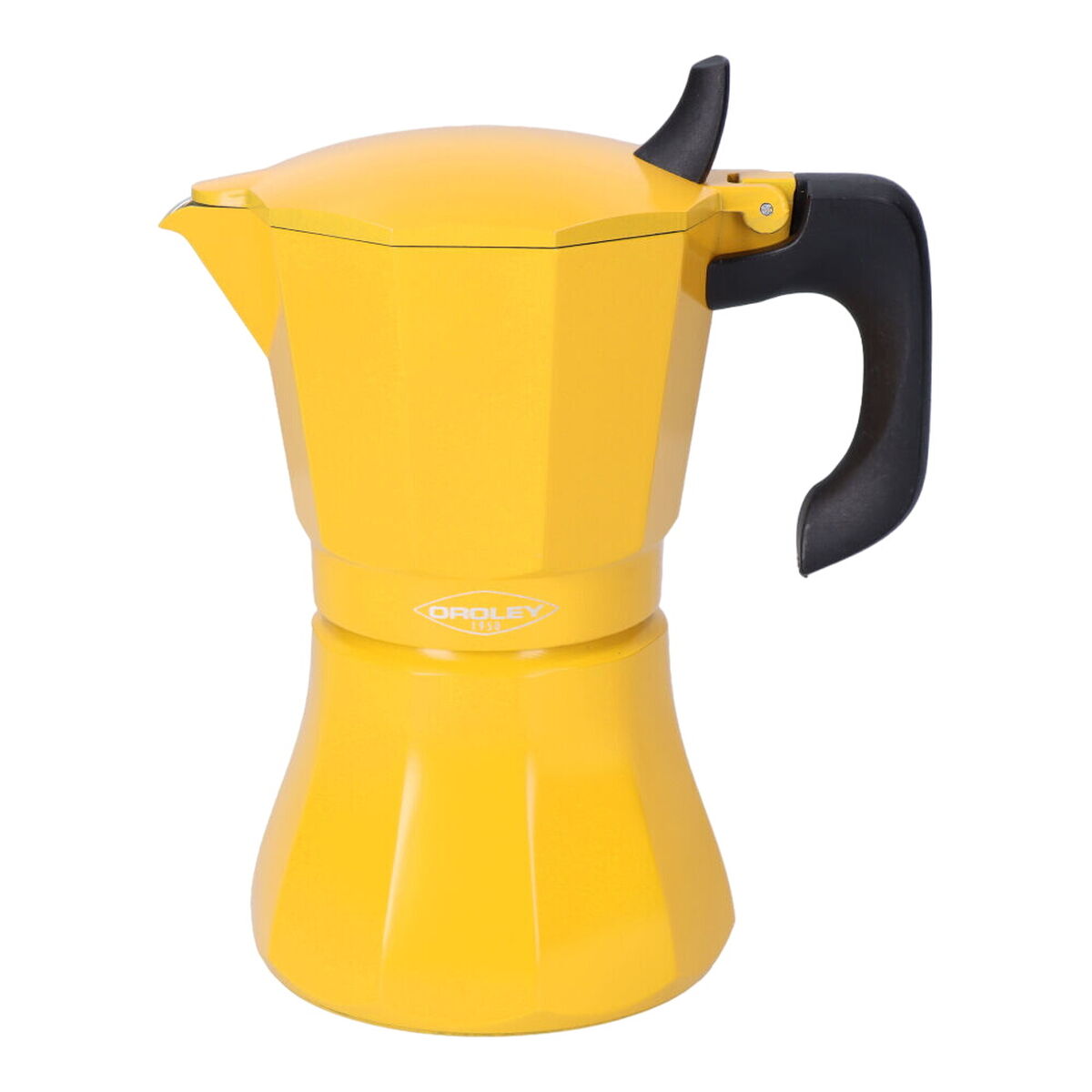 Oroley Petra Italian Coffee Maker Mustard 9 Cups