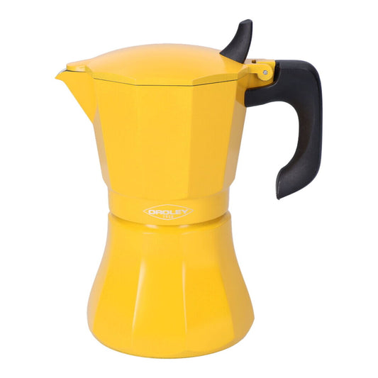 Oroley Petra Italian Coffee Maker Mustard 9 Cups