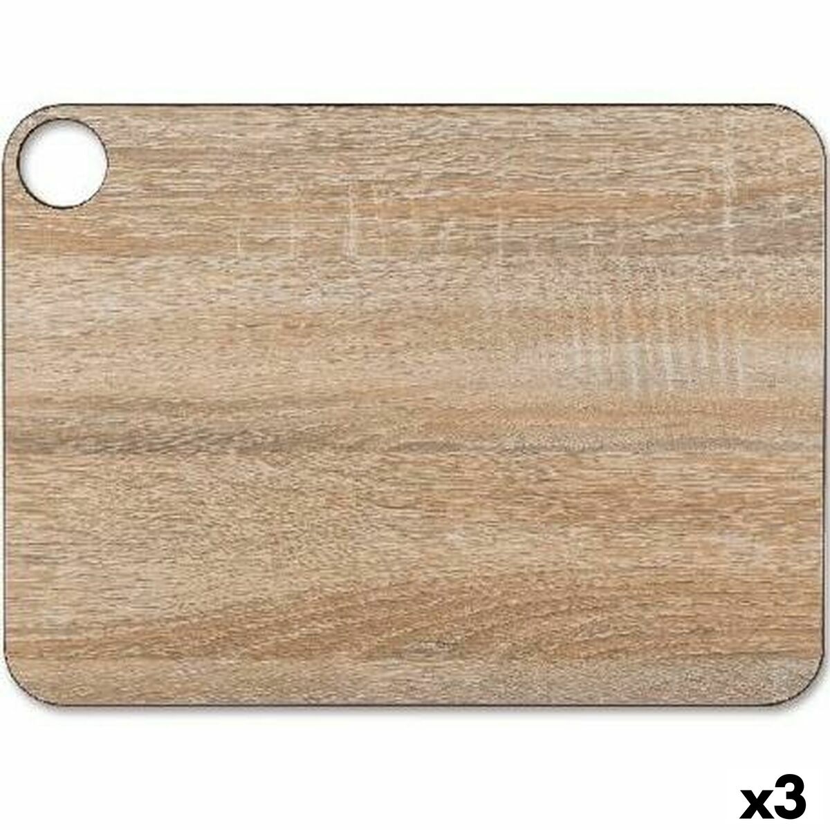 Arcos Cutting Board 37.7 x 27.7 cm Brown Resin Fiber (3 Units)