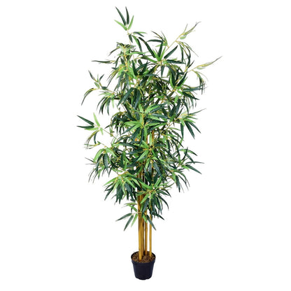 Planta Decorativa Cemento Tejido Bambú 150 cm