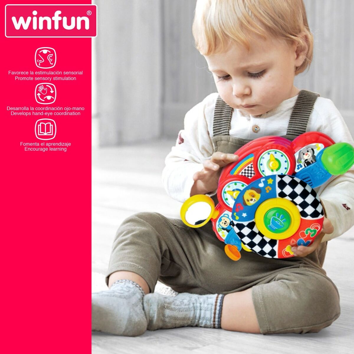 Volante para Carrito de Paseo Winfun 29 x 17 x 10,5 cm (4 Unidades)