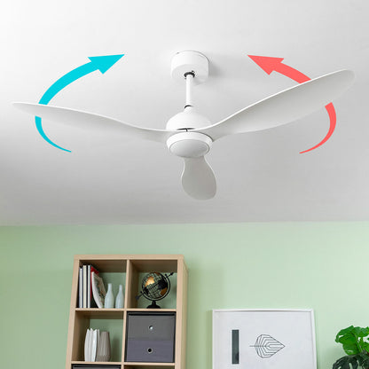 Ceiling Fan with LED Light and 3 ABS Blades Flaled InnovaGoods White 36 W 52" Ø132 cm