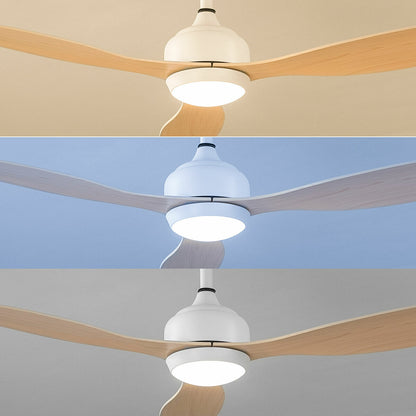 Ceiling Fan with LED Light and 3 ABS Blades Wuled InnovaGoods Wood 36 W 52" Ø132 cm